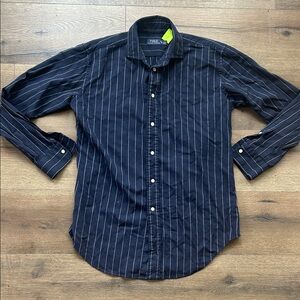 Polo by Ralph Lauren  Dark Blue Pinstripe Shirt ! Size 6
